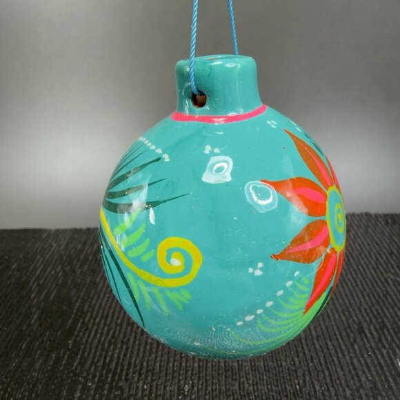 Hand Made Mexican Pottery Redware Ornament Figurine Hanging Decor Mexico VTG - Picture 10 of 11